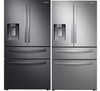 Samsung - 22.4 cu. ft. 4-Door French Door Counter Depth Refrigerator with Food Showcase - Black Stainless Steel  RF22R7351(SG/SR)/AA