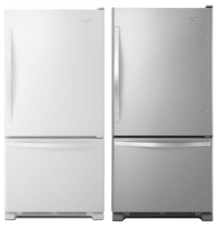 Whirlpool 33 Inch Bottom-Freezer Refrigerator with FreshFlow Preserver WRB322DMB(M/W)