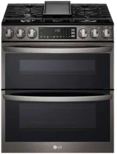 LG LTGL6937D 30 Inch Slide-In Gas Smart Range with 5 Sealed Burners, Double Oven, 6.9 Cu. Ft. Total Oven Capacity