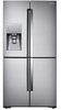 Samsung 22 cu. ft. Food Showcase Counter Depth 4-Door Flex™ Refrigerator with FlexZone™ in Stainless Steel RF22K9381SR