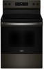 Whirlpool WFES3330RV 30 Inch Freestanding Electric Range with 5 Elements, 5.3 cu. ft. Oven Capacity, FlexHeat™ Dual Elements, Warm Zone, Storage Drawer, No Preheat Mode and Steam Clean: Black Stainless