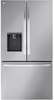 LG LRFXS3106S 36 Inch Smart Depth MAX French Door Refrigerator with 30.7 Cu. Ft. Capacity, Wi-Fi Enabled, Dual Ice Maker, Tall Ice & Water Dispenser®, Door Cooling+, SmartDiagnosis™, Glide N' Serve® Drawer, ADA Compliant, and ENERGY STAR® Qualified