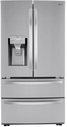 LG LRMXS2806S 36 Inch French Door Smart Refrigerator with 27.8 cu. ft. Capacity, Dual Ice Maker with CraftIce™ Plus, Door Cooling+, Wi-Fi, Smart Diagnosis™, Tall Ice/Water Dispenser, Pharmaceutical Water Filter, and ENERGY STAR® Qualified