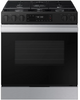 Samsung BESPOKE NSG6DG8100SR 30 Inch Smart Slide-In Gas Range with 5 Sealed Burners, 6.0 cu. ft. Capacity, Precision Knobs, Glass Touch Controls, 17K BTU Power Burner, Storage Drawer, Self-Clean, Sabbath Mode, and ADA Compliant: Stainless Steel