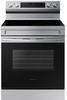 Samsung NE63A6111SS 30 Inch Freestanding Electric Smart Range with 4 Smoothtop Burners, 6.3 Cu. Ft. Capacity, Storage Drawer, Hidden Bake Element, Steam Clean, SmartThings Cooking, Wi-Fi & Voice Enabled, Dual Ring Burner, and Star-K Certified