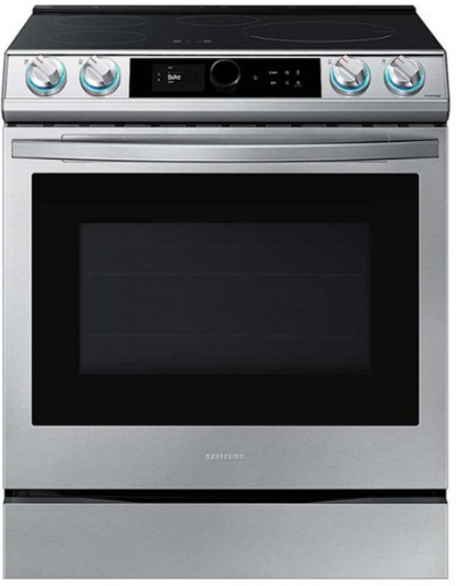 Samsung - 6.3 cu. ft. Slide-in Induction Range with Smart Dial, WiFi & Air Fry - Stainless Steel NE63T8911SS