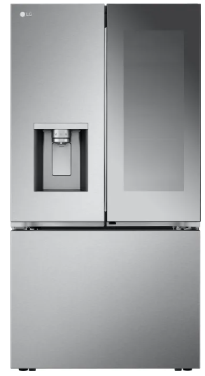 LG LRYKC2606S 36 Inch Counter-Depth MAX™ Smart French Door Refrigerator with 26 Cu. Ft. Capacity, 4 Split Shelves, UVnano™ Dispenser, 3 Ice Maker, and ADA Compliant: PrintProof™ Stainless Steel