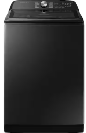 Samsung - 5.2 Cu. Ft. High-Efficiency Smart Top Load Washer with Super Speed Wash - Brushed Black WA52DG5500AV