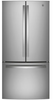 GE GWE19JYLFS 33 Inch Counter Depth French Door Refrigerator with 18.6 cu. ft. Capacity, Spill-Proof Shelves, Humidity-Controlled Drawers, Quick Space Shelf, Shabbos Mode, Icemaker, Internal Water Dispenser, Advanced Water Filtration