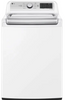 LG - 5.3 Cu. Ft. High-Efficiency Smart Top Load Washer with 4-Way Agitator - White WT7405CW