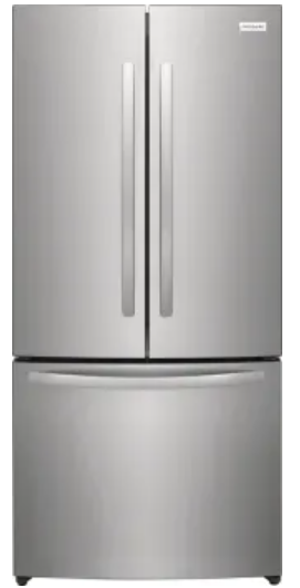 Frigidaire FRFG1723AV 32 Inch Counter-Depth French Door Refrigerator with 17.6 Cu. Ft. Capacity, Adjustable Storage, Gallon Door Bins, Crispers, Door Alarm, Filtered Water Ice Maker, Water/Air Filter, Sabbath Mode, CSA Listed, and Energy Star Certified