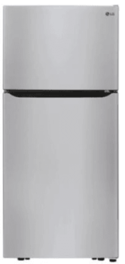 LG LTCS20020S 30 Inch Top Freezer Refrigerator with 20.2 Cu. Ft. Total Capacity, Adjustable Glass Shelves, Humidity-Controlled Crispers, Digital Temperature Controls, LED Lights, Reversible Door, and ENERGY STAR Qualified: Stainless Steel