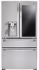 LG REFURBISHED LMXC23796S 36 Inch Counter Depth 4-Door Smart French Door Refrigerator with 22.7 cu. ft. Capacity, InstaView™ Door-in-Door®, Ice and Water Dispenser, Dual Evaporators, CustomChill® Drawer, SpillProtector™ Shelving
