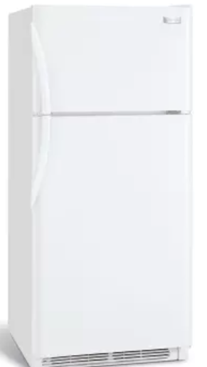 Frigidaire FRT18S6AW 18.2 cu. ft. Freestanding Top-Freezer Refrigerator with 2 Sliding SpillSafe Glass Shelves, 2 Clear Humidity-Controlled Crispers and Clear Deli Drawer: White