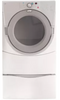 Whirlpool Gold Duet Refurbished GEW9250PW 27 Inch Duet Electric Dryer with 7.0 Cu. Ft. Capacity, 8 Automatic Cycles & Senseon Drying System: Dove Grey on White W/ Pedastal