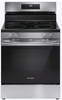 Frigidaire 30-in Glass Top 5 Burners 5.3-cu ft Steam Cleaning Freestanding Electric Range (Fingerprint Resistant Stainless Steel) FCRE306LAF