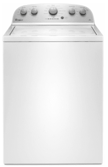 Whirlpool WTW4816FW 28 Inch Top Load Washer with 3.5 cu. ft. Capacity, 12 Wash Cycles, Quick Wash, Bulky Cycle, Deep Water Wash Option for Tough Stains, Add a Garment Option, Dual Action Spiral Agitator and Porcelain Tub to Prevent Snagging