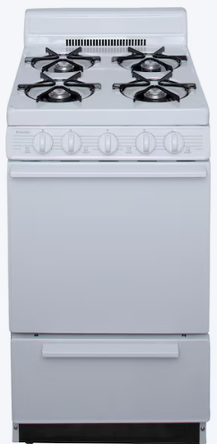 Holiday 20-in 4 Burners 2.4-cu ft Freestanding Natural Gas Range (White) SAK101OO