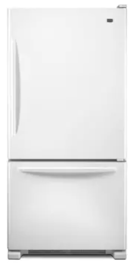 Maytag EcoConserve Series REFURBISHED MBF1958XEW 18.5 cu. ft. Bottom-Freezer Refrigerator with 5 Spill-Catcher Glass Shelves, Gallon Door Storage, Glide-Out Freezer Drawer, Energy Star Qualified and Factory-Installed Icemaker: White