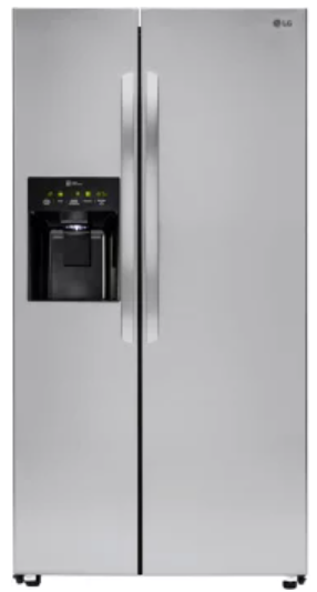 LG REFURBISHED LSXS26336S 36 Inch Side-by-Side Refrigerator with External Dispenser, SpacePlus® Ice System, Multi-Air Flow Freshness System, Smart Diagnosis™, Dairy Bin, Linear Compressor, Door Alarm, Child Lock and 26.2 cu. ft. Capacity