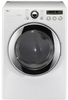 LG DLE2350W 27 Inch Electric Dryer with 7.3 cu. ft. Capacity, 9 Dry Programs, Sensor Dry, SmartDiagnosis, Wrinkle Care Option, LoDecibel Quiet Operation, Custom Program and Dual LED Display: White