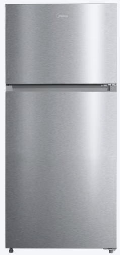 Midea Fingerprint Resistant 14.2-cu ft Counter-depth Top-Freezer Refrigerator (Stainless Steel) Garage Ready ENERGY STAR MRT14D2BST