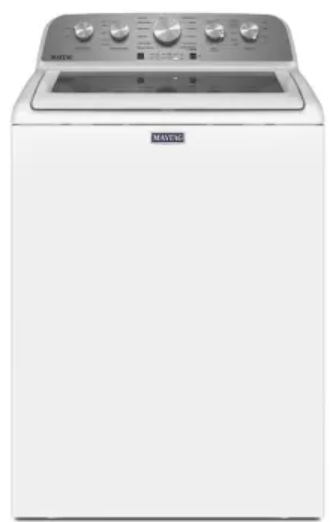 Maytag MVW5435PW 27 Inch Top Load Washer with 4.8 cu ft capacity, Extra Power, Deep Fill Option, Built In Water Faucet, Quick Wash Cycle and Power Impeller