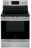 Frigidaire Gallery Series GCRE3060BF 30 Inch Freestanding Electric Range with 5 Elements, 5.3 cu. ft. Convection Oven, EvenTemp Element, Bridge Element, Storage Drawer, Air Fry, Self Clean, and Star-K: Stainless Steel