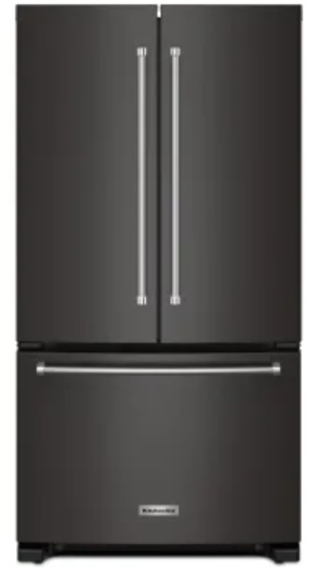 KitchenAid KRFC136RBS 36 Inch Freestanding Counter-Depth French Door Refrigerator with 20 Cu. Ft. Total Capacity, Interior Water Dispenser, Ice Maker, Spill-Resistant Framed Shelves, Wood-Look Nesting Shelf, Ultra-Bright LED Lighting