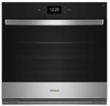 Whirlpool WOES7030PZ 30 Inch Single Electric Smart Wall Oven with 5.0 cu. ft. True Convection Oven, Steam Clean, Air Fry, Frozen Bake™, Rapid Preheat, WiFi, ADA Compliant, and Star K: Fingerprint Resistant Stainless Steel