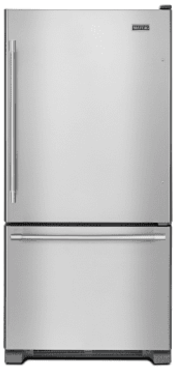 Maytag MBF2258FEZ 33 Inch Bottom-Freezer Refrigerator with 22 cu. ft. Capacity, SpillProof Glass Shelves, Gallon Door Storage, FreshLock Crisper Drawers, Wide-N-Fresh Deli Drawer, Fingerprint Resistant Stainless Steel, Ice Maker and ENERGY STAR