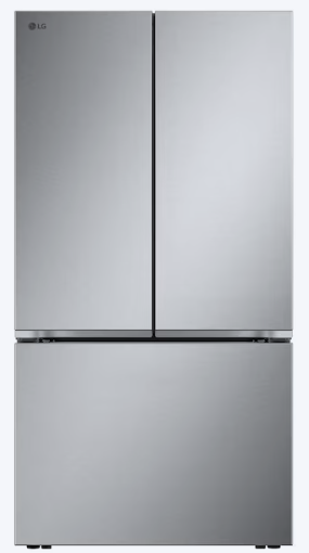 LG Counter-Depth Zero Clearance 25.1-cu ft 3 -Door Smart Compatible French Door Refrigerator with Ice Maker with Water Dispenser ( PrintProof Stainless Steel ) ENERGY STAR Certified LF25Z6211S