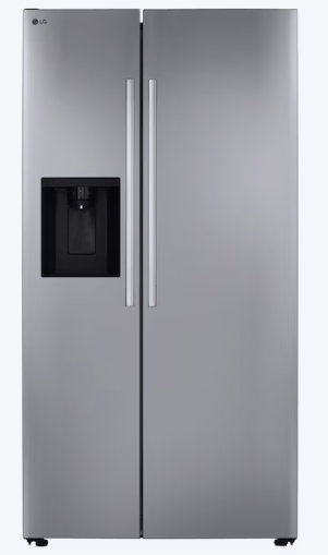 LG 26.6-cu ft Side-by-Side Refrigerator Smart Compatible with Ice Maker ,Water and Ice Dispenser ( PrintProof Stainless Steel ) ENERGY STAR Certified Item LS27T3230S