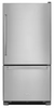 KitchenAid KRBR109ESS 30 Inch Bottom Mount Refrigerator with 19 cu. ft. Capacity, ExtendFresh™ Temperature System, Produce Preserver, Spill-Resistant Shelves, Humidity-Controlled Crispers, Full-Width Pantry, and ENERGY STAR® Qualified: Right Hinge