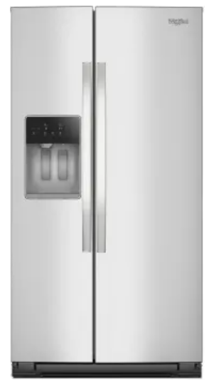 Whirlpool WRSC6536RZ 36 Inch Counter-Depth Side-by-Side Refrigerator with 21 cu. ft. Capacity, Adjustable Glass Shelves, Pantry Drawer, TruCool™ System, In-Door Ice & Water, and ADA Compliant