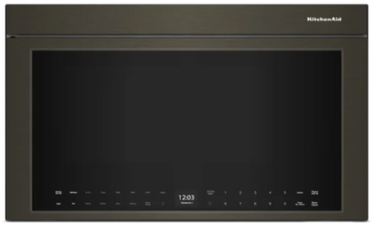 KitchenAid KMMF530PBS 30 Inch Multifunction Over-the-Range Smart Microwave Oven with 1.1 Cu. Ft. Capacity, 3-Speed 400 CFM Blower, 1800 Watts, 10 Power Levels, One Touch Cooking, WiFi Capable, Centrifugal Blower, Flush Built-In Design Black Stainless