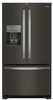 Whirlpool WRFF3436RV 36 Inch Freestanding French Door Refrigerator with 24.7 Cu. Ft. Capacity, 5 Glass Shelves, Gallon Door Bins, Deli Drawer, External Ice/Water Dispenser, Auto Icemaker, and ENERGY STAR®: Black Stainless Steel