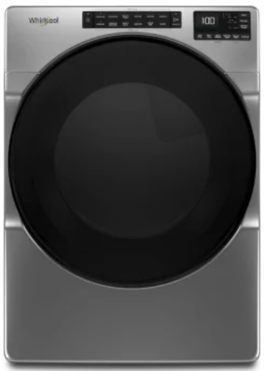 Whirlpool - 7.4 Cu. Ft. Stackable Electric Dryer with Wrinkle Shield Plus Option - Chrome Shadow  WED6605MC