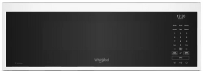 Whirlpool WMML5530RW 1.1 cu. ft. Over-the-Range Smart Microwave Oven with 1,000 Watts, 4-Speed 450 CFM Venting System, Sensor Cooking, Glass Turntable , and LED Cooktop Lighting: White
