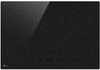 LG 30-in 5 burners Smooth Surface (Radiant) Black Electric Cooktop LCE3010SBE