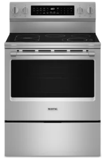 Maytag MFES8030RZ 30 Inch Freestanding Smart Electric Range with 5 Element Burners, 5.3 Cu. Ft. Oven Capacity, Precision Cooking™ System, Air Fry, Air-Powered Cooking, Grill Mode, Dual Max Element, Self Clean, Griddle Zone, and Sabbath Mode