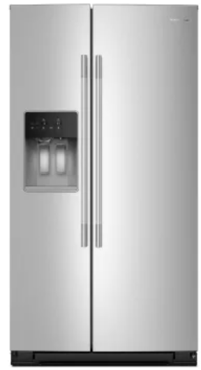 KitchenAid KRSF536RPS 36 Inch Freestanding Side-by-Side Refrigerator with 28.7 cu. ft. Capacity, Exterior Ice and Water Dispenser, Sabbath Mode, and Energy Star® Certified