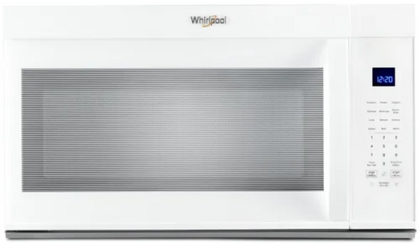 Whirlpool WMMS3330RW 1.9 cu. ft. Over-the-Range Microwave Oven with 1,000 Watts, 3-Speed 300 CFM Venting System, Sensor Cook, Glass Turntable, and Cooktop Lighting: White