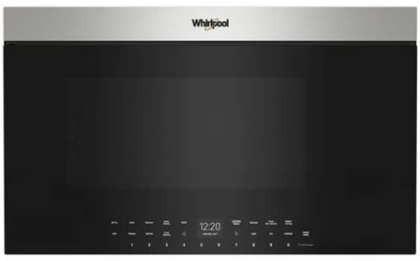Whirlpool WMMF7330RZ 30 Inch Smart Over-The-Range Microwave with 1.1 cu. ft. Capacity, 400 CFM, 10 Power Levels, Quick Start, Air Fry, Auto Cook, Grill, Keep Warm, Dishwasher Safe Filter, LED Lighting and UL Listed: Fingerprint Resistant Stainless Steel