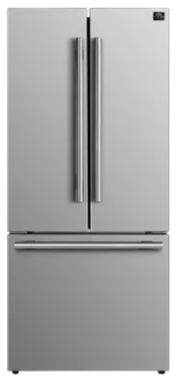 Forno Espresso Gallipoli FFFFD197431SB 30 Inch Freestanding Counter-Depth French Door Refrigerator with 17.48 cu. ft. Total Capacity, Ice Maker, Total Frost-Free Design, and ENERGY STAR® Certified: Stainless Steel
