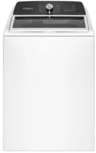 Whirlpool WTW5020SW 27 Inch Top Load Impeller Washer with 4.6 cu ft Capacity, Built In Water Faucet, Presoak Option, Quick Wash, Deep Water Wash, Extra Rinse Option, Slow Close Glass Lid, Affresh® Cycle and Lifetime Warranty Included