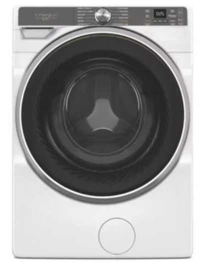 Whirlpool WFW6720RW 5.0 cu ft Smart Front Load Washer with FreshFlow™ Vent System, Dry Drum Cycle, FanFresh® Option, Antimicrobial Protection, AI Intelligent Wash, Quick Wash Cycle and ENERGY STAR® Certified: White
