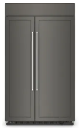 KitchenAid Built-in Side-by-Side Refrigerator - 30 cu ft - Panel  Ready- KBSN708MPA