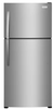 Frigidaire FFHT2022AS 30 Inch Freestanding Top Freezer Refrigerator with 20 cu. ft. Capacity, 2 Glass Shelves, Gallon Bin, Humidity-Controlled Crispers, EvenTemp™, Ice Maker Ready, ADA Compliant, and Energy Star®: Stainless Steel