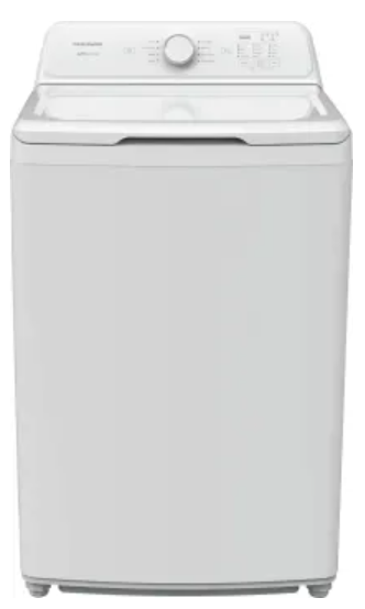 Frigidaire FLVW7000AW 25 Inch Top Load Washer with 4.1 cu ft Capacity, 8 Wash Cycles, Auto Sensing, 4 Wash Options, 4 Temperature Settings, Child Lock, and UL Listed